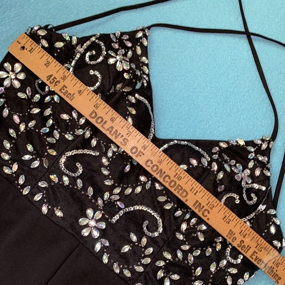 B. DARLIN jewel embellished formal prom evening fit to flare maxi size 11 / 12 - Picture 9 of 12